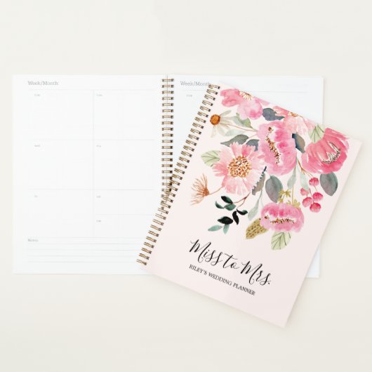 Calendrier du Wedding planner floral E705 (Devant avec enveloppe)