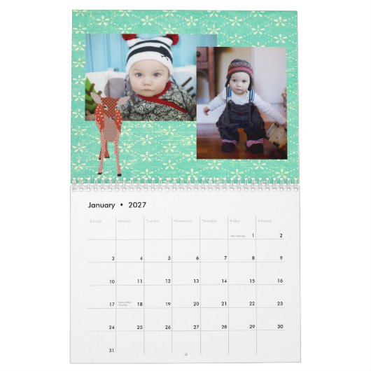 Calendrier du zoo 2012 du gris (Jan 2027)