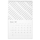 Calendrier d'une page Ajouter vos photos (Feb 2027)