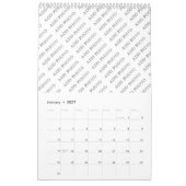 Calendrier d'une page Ajouter vos photos (Jan 2027)