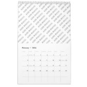 Calendrier d'une page Ajouter vos photos (Feb 2026)