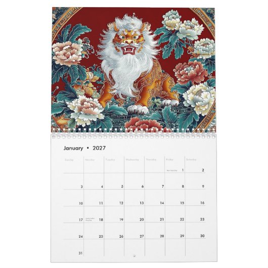 Calendrier Dynastie Flora (Jan 2027)