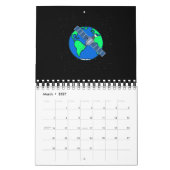 Calendrier Earth and satellite dans l'espace (Mar 2027)