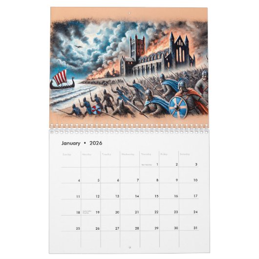 Calendrier Echoes of the North – Viking History in Pastel 202 (Jan 2026)