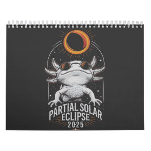Calendrier Éclipse solaire partielle 2025 Axolotl Amphibian