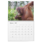 Calendrier École de jungle d'orang-outan de Krista (Feb 2027)