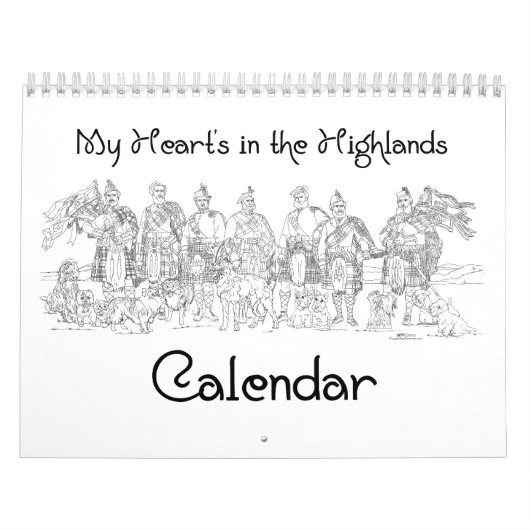 CALENDRIER écossais des Highlanders et des château (Protection)