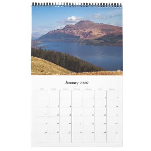 Calendrier Écosse - Royaume-Uni - (Jan 2026)