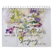 Calendrier Écriture et fleurs (Protection)