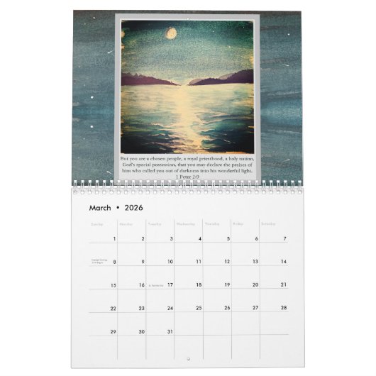 Calendrier Écriture Inspirational Calendar 2022 (Mar 2026)