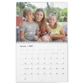 Calendrier Écriture manuscrite moderne 2024 Script photo de f (Jan 2027)