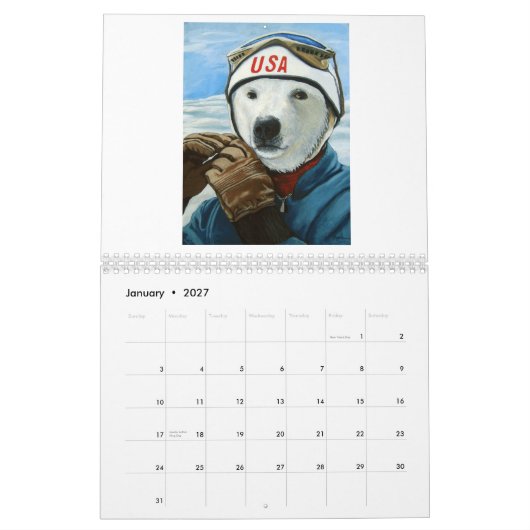 Calendrier Effectuez le vol par nouvelle année (Jan 2027)