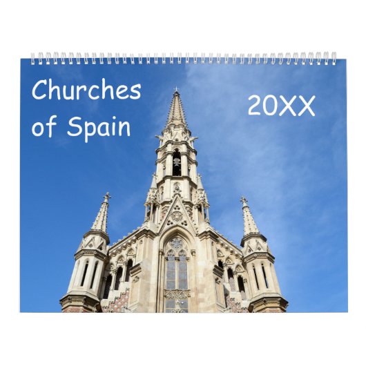 Calendrier Eglises de 12 mois d'Espagne (Protection)