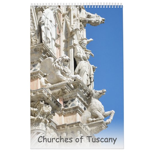 Calendrier Eglises de Toscane de 12 mois (Protection)