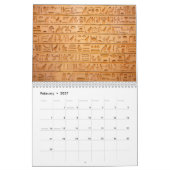 Calendrier Égypte ancienne avec pyramides, temples du Sphinx (Feb 2027)
