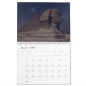Calendrier Egypte ancienne avec Pyramides, Temples Sphinx (Jan 2027)