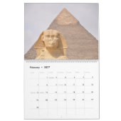 Calendrier Egypte ancienne avec Pyramides, Temples Sphinx (Feb 2027)