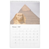 Calendrier Égypte antique avec Pyramides, Temples du Sphinx (Feb 2027)