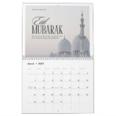 Calendrier Eid Moubarak avec Masjid (Mar 2027)