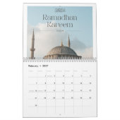 Calendrier Eid Moubarak avec Masjid (Feb 2027)