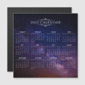 Calendrier élégant 2022 sur Voie lactée | Carte ma (Devant / Derrière)