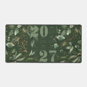 Calendrier élégant 2027 Eucalyptus Vert Or