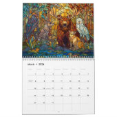 Calendrier Elegant Art | Tiffany Style Stained Glass Wall (Mar 2026)