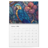 Calendrier Elegant Art | Tiffany Style Stained Glass Wall (Jan 2026)