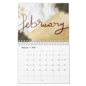 Calendrier Elégant devis de texte personnalisé, Noël & nouvel (Feb 2026)