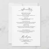 Calendrier Élégant du Programme du Week-end de Mar (Dos)