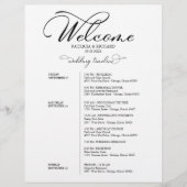 Calendrier Élégant du Programme du Week-end de Mar (Devant)