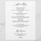 Calendrier Élégant du Programme du Week-end de Mar (Dos)