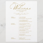 Calendrier Élégant du Programme du Week-end de Mar (Devant)