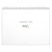 Calendrier Elégant Eucalyptus aquarelle (Protection)