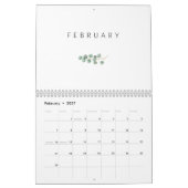 Calendrier Elégant Eucalyptus aquarelle (Feb 2027)