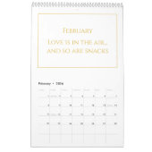 Calendrier Elegant Gold Cute Quote Calendar 2026 (Feb 2026)