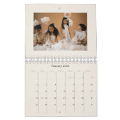 Calendrier Élégant Joyeux Noël Photo personnalisée 3 mois (Jan 2026)