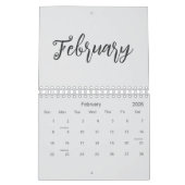 Calendrier Elegant Minimalist 2026 Calendar – light gray (Feb 2026)