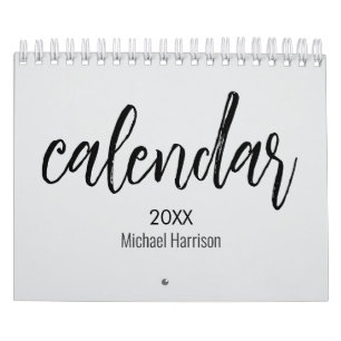 Calendrier Élégant Minimaliste 2026 – gris clair 