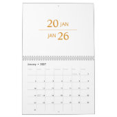 Calendrier Élégant Minimaliste Moderne 2026 (Jan 2027)