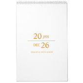 Calendrier élégant moderne minimaliste 2026 (Protection)