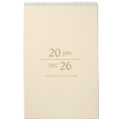 Calendrier Élégant Moderne Minimaliste 2026 (Protection)