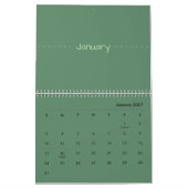 Calendrier Élégant Moderne Minimaliste 2026 (Jan 2027)