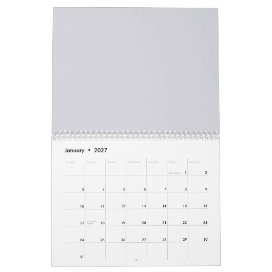 Calendrier élégant motif ethnique (Jan 2027)