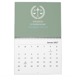 Calendrier Élégant Professionnel pour les Avocats Cabinet de