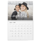 Calendrier Élégant Script 2027 Photo (Mar 2027)