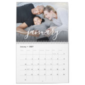 Calendrier Élégant Script 2027 Photo (Jan 2027)
