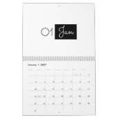 Calendrier Élégant Simple Moderne 2026 (Jan 2027)