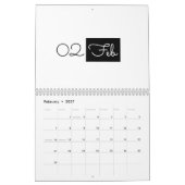 Calendrier Élégant Simple Moderne 2026 (Feb 2027)