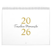 Calendrier Élégant Simple Moderne 2026 (Protection)